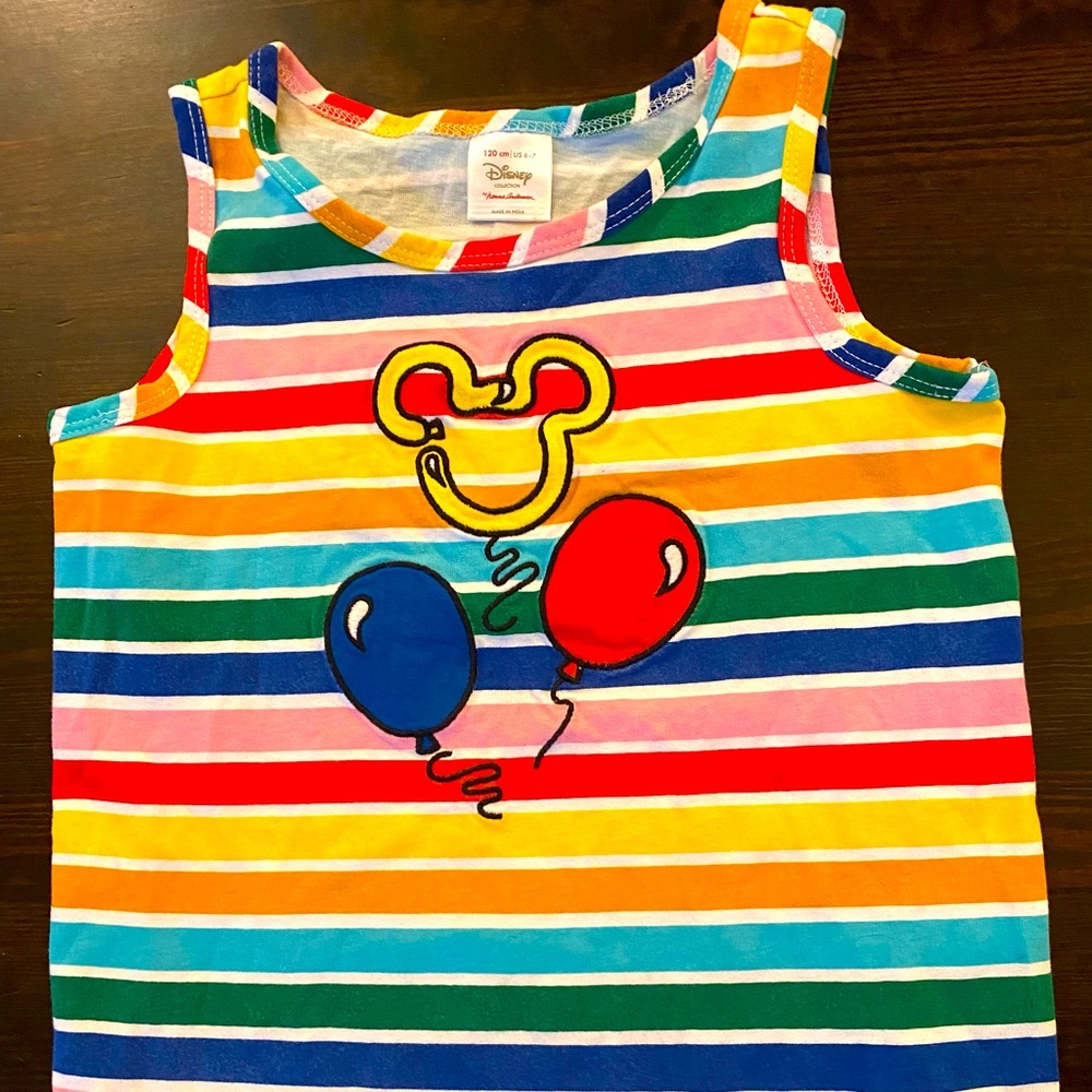 Hanna Anderson Disney Mickey balloons rainbow tank 120